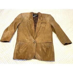Winlit tan/brown vintage genuine leather jacket Blazer Vintage 80s/90s